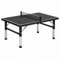 Tavolo da ping pong 274 x 152.5 x 76 cm in acciaio nero e argento pieghevole per interno