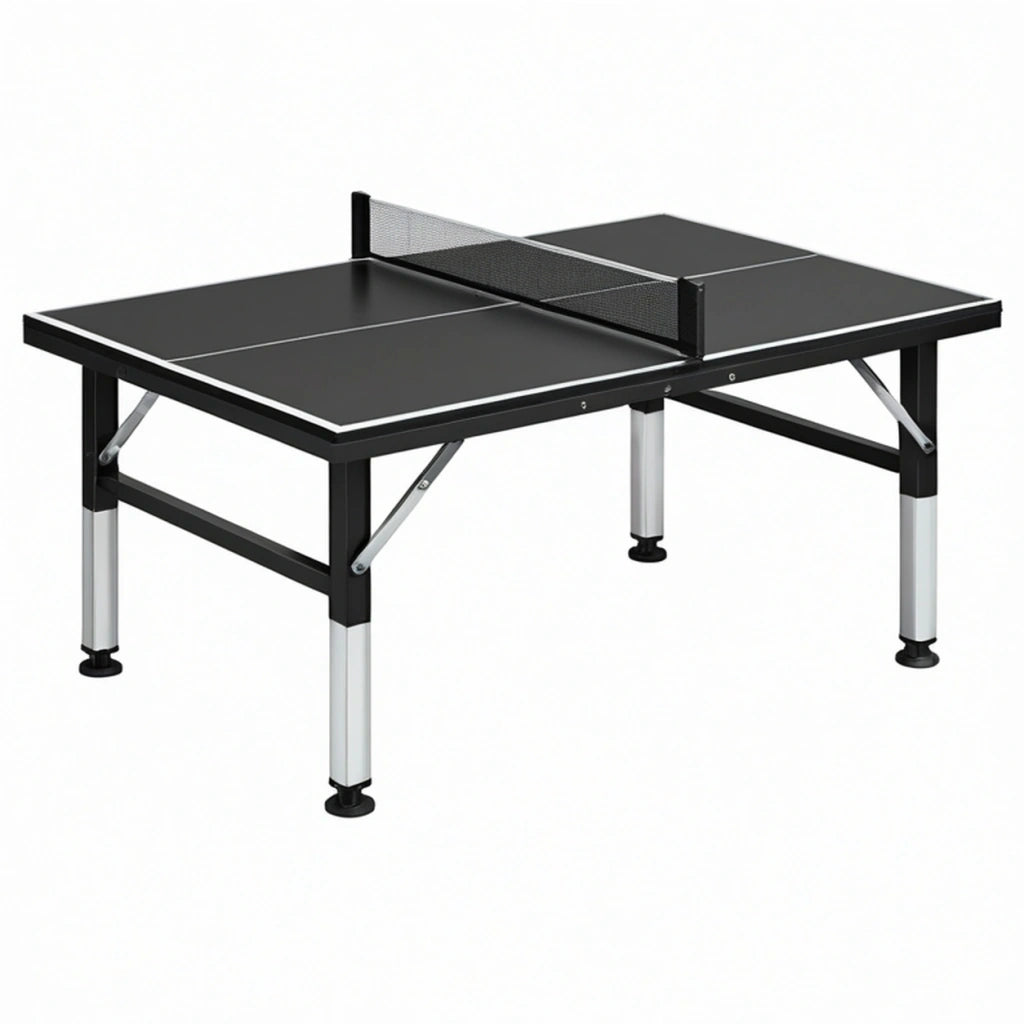 Tavolo da ping pong 274 x 152.5 x 76 cm in acciaio nero e argento pieghevole per interno