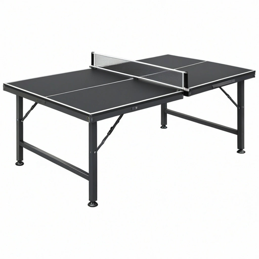 Tavolo da ping pong 274 x 152.5 x 76 cm in acciaio nero pieghevole