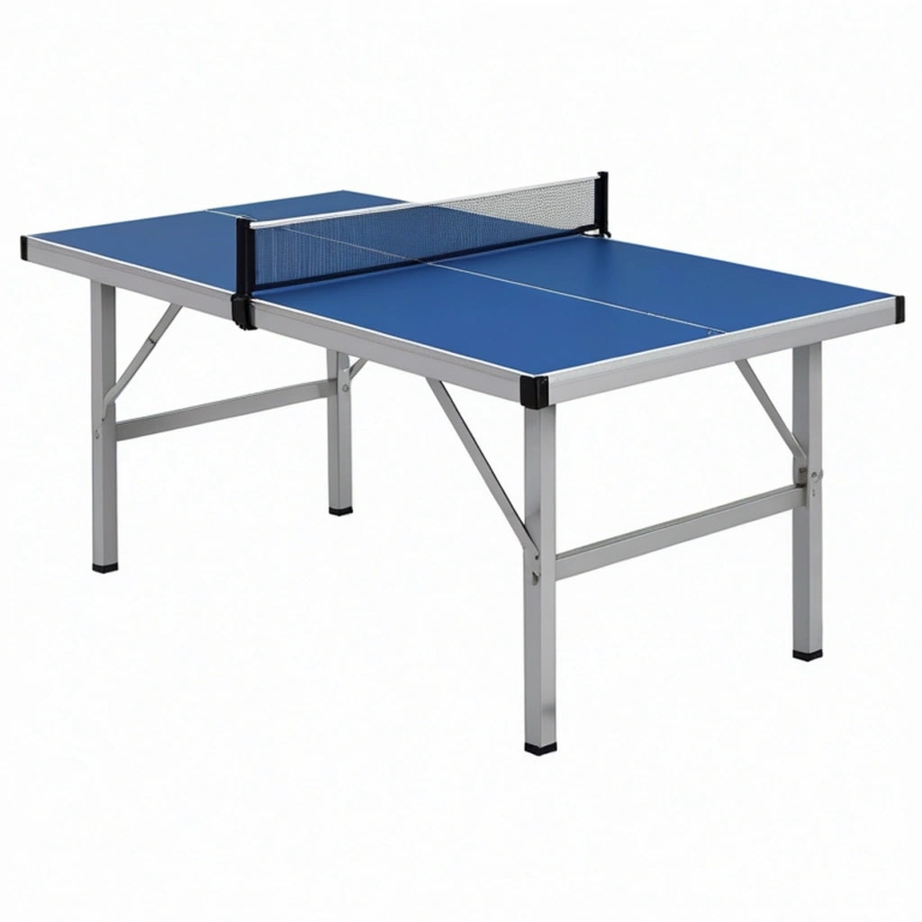 Tavolo da ping pong 274 x 152 x 76 cm blu in pannello composito con struttura in metallo e rete