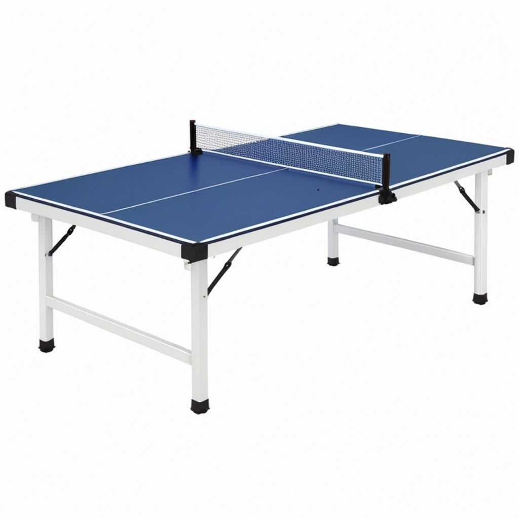 Tavolo da ping pong 274 x 152.5 x 76 cm blu in acciaio con rete pieghevole